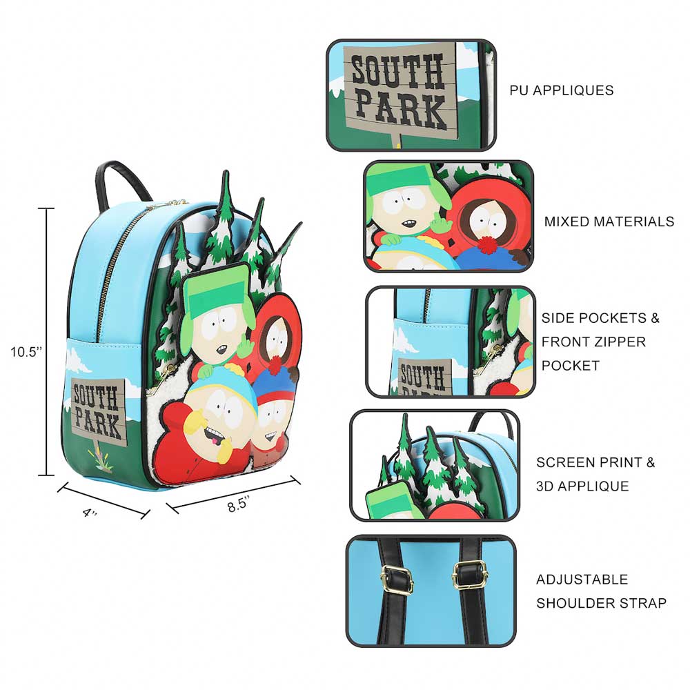 South Park 3D Applique Mini Backpack