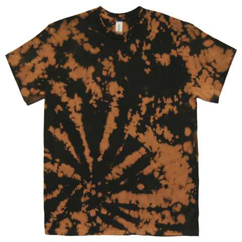 Bleach Offset Spiral Tie Dye T-Shirt