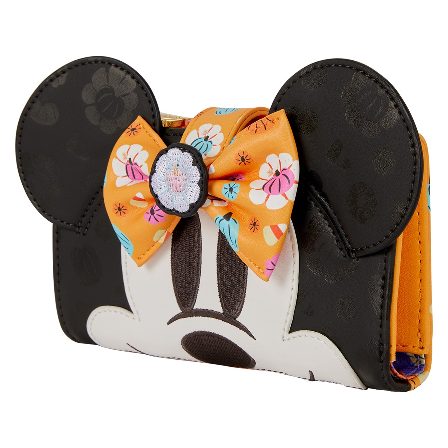 Loungefly Minnie Mouse Cosplay Floral Pumpkin Flap Wallet