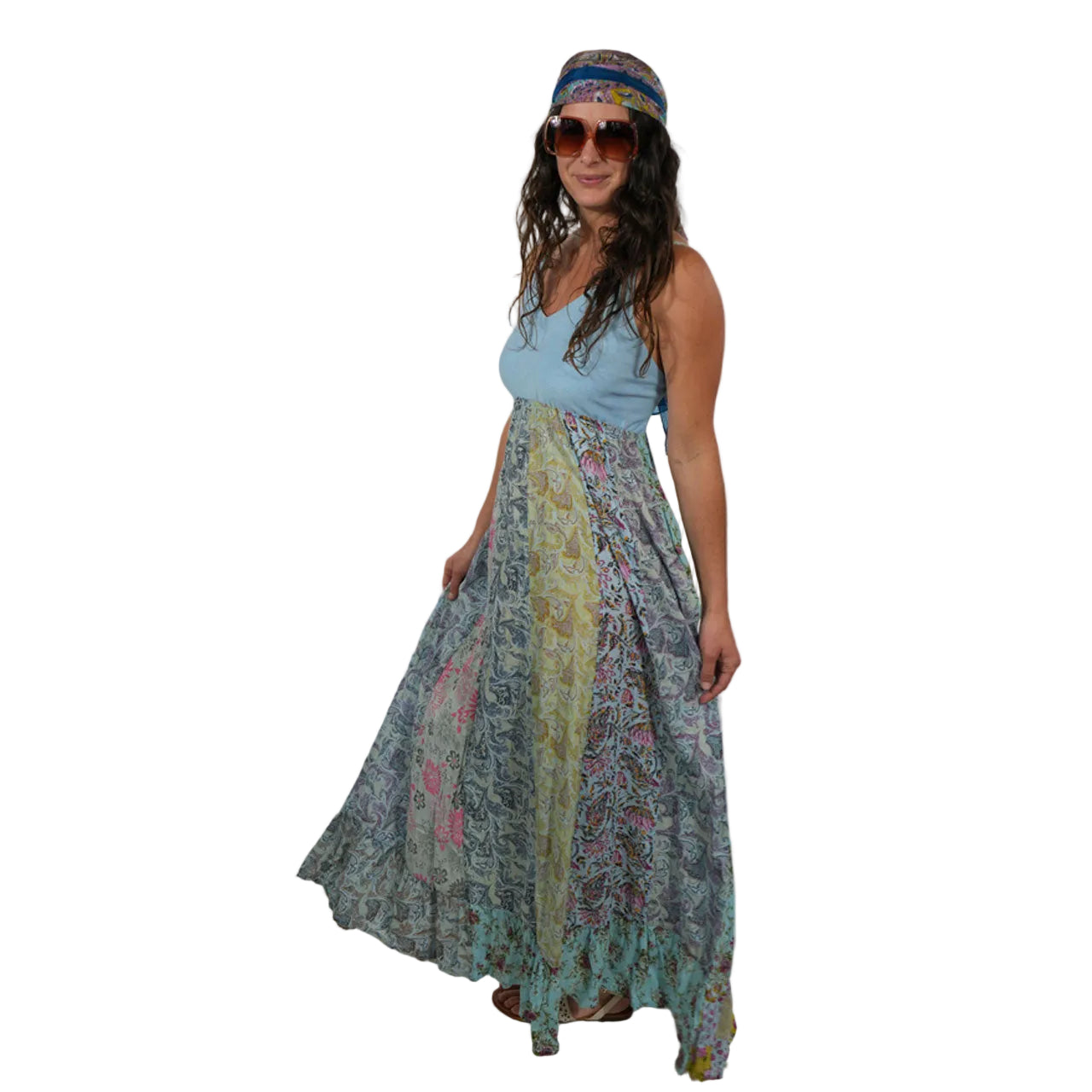 April May Maxi Dress in Sky Blue