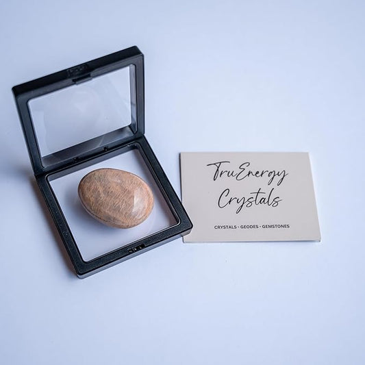 TruEnergy Peach Moonstone Palm Stone - 2"