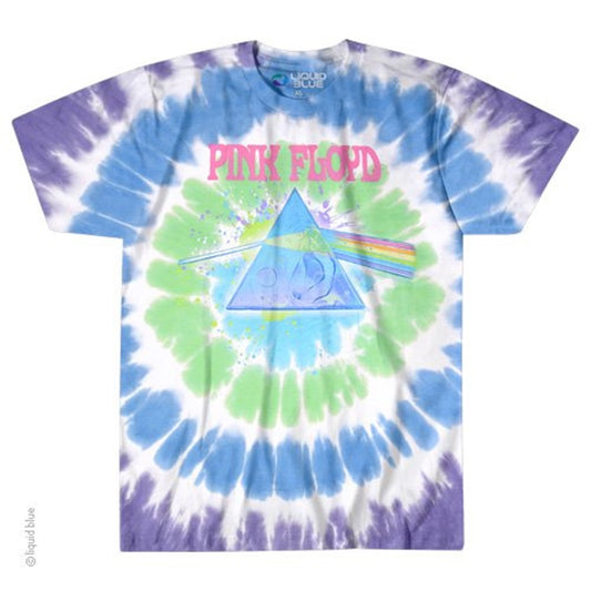 Pink Floyd Dark Side of the Moon Oil Paint Tie Dye T-Shirt