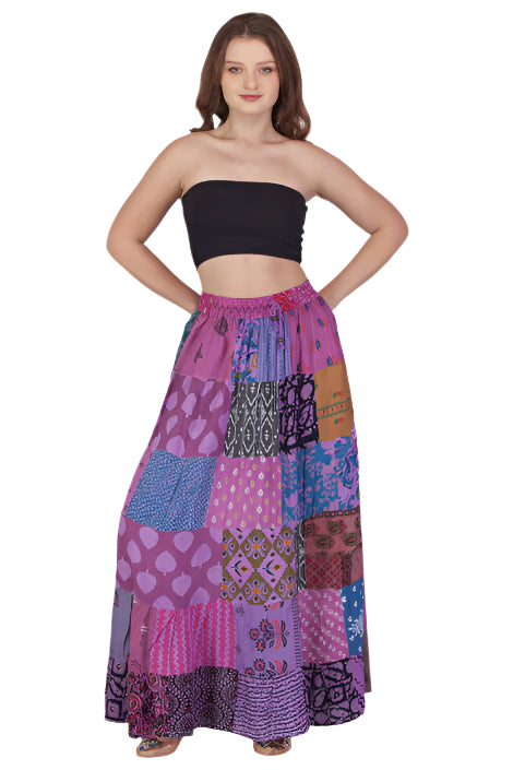 Patchwork Long Skirt in Assorted Colors