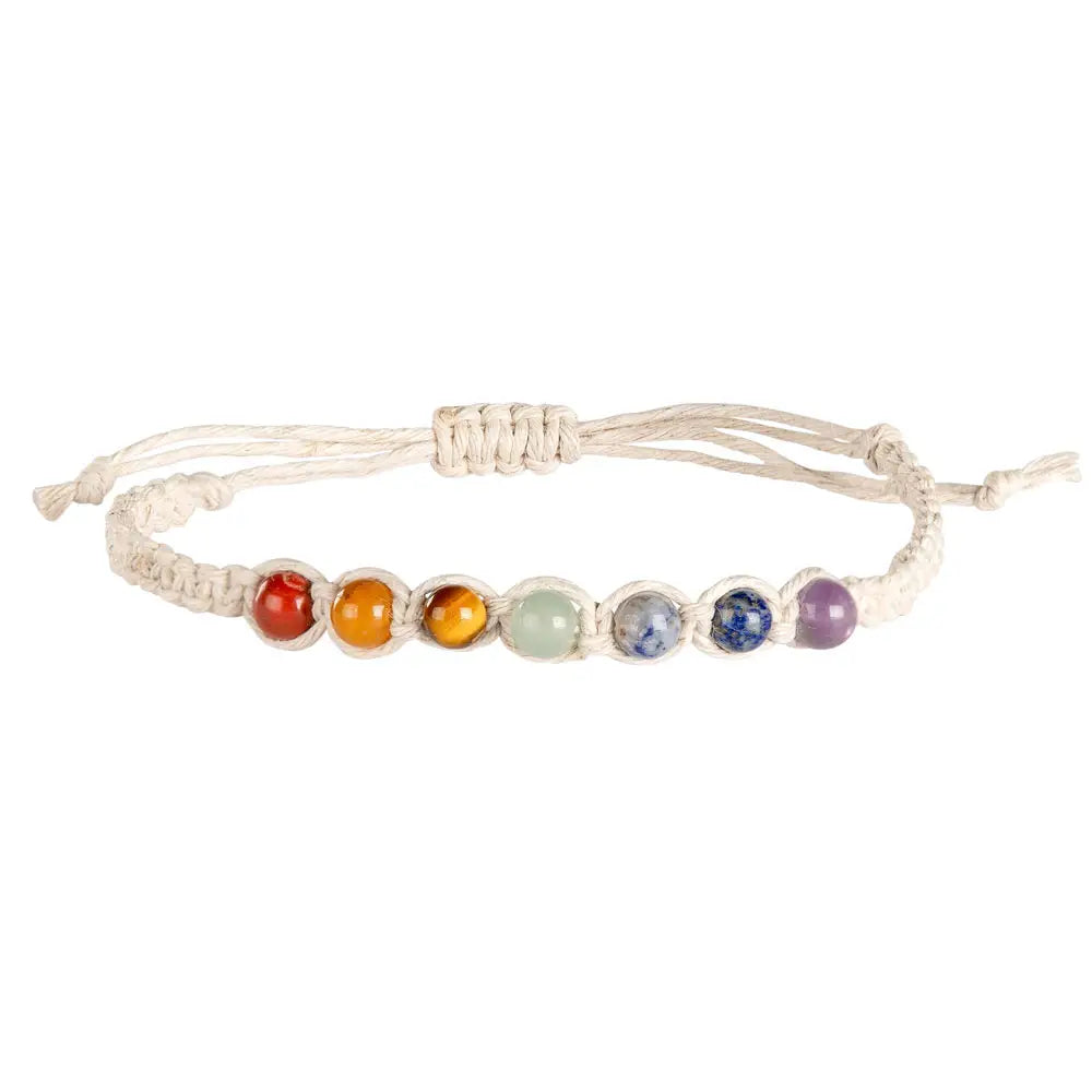 Hemp 7 Chakra Adjustable Bracelet