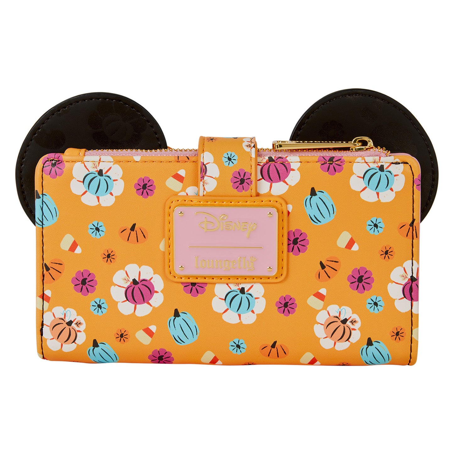 Loungefly Minnie Mouse Cosplay Floral Pumpkin Flap Wallet