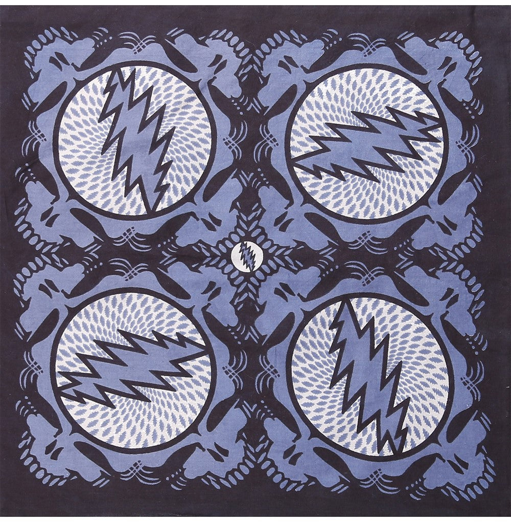 Grateful Dead Spin Your Face Bandana in Slate