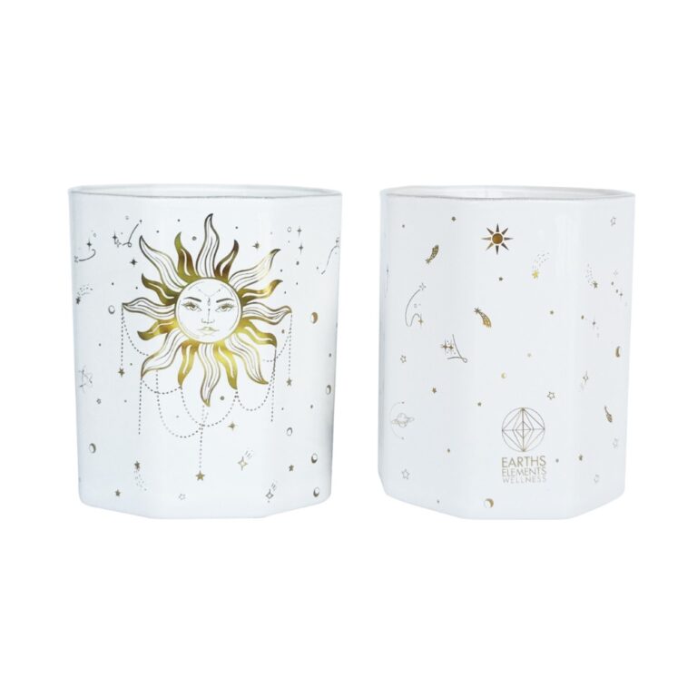 Earth's Elements Sun Crystal Candle