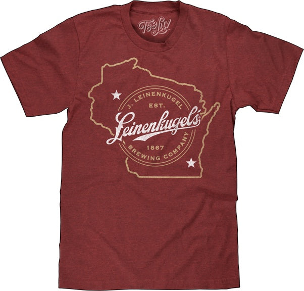 Leinenkugel’s Wisconsin Red Heather T-Shirt SALE