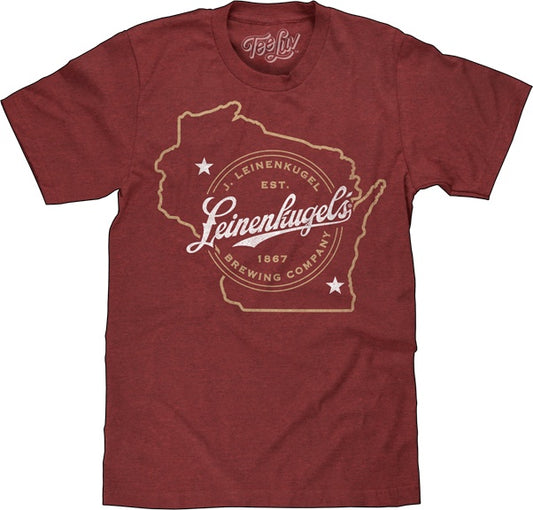 Leinenkugel’s Wisconsin Red Heather T-Shirt SALE