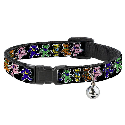 Grateful Dead Dancing Bears Breakaway Cat Collar with Bell