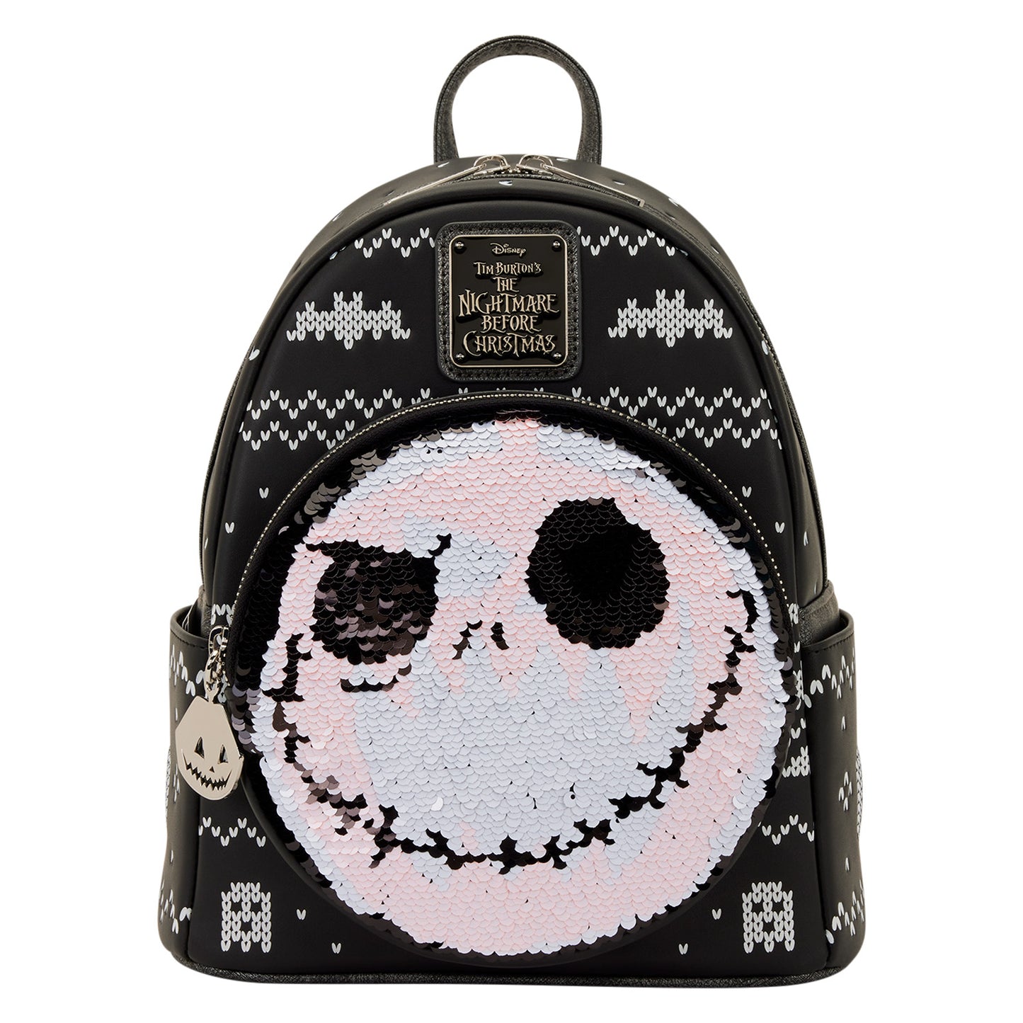 Loungefly The Nightmare Before Christmas Jack Skellington Reversible Sequins Mini Backpack