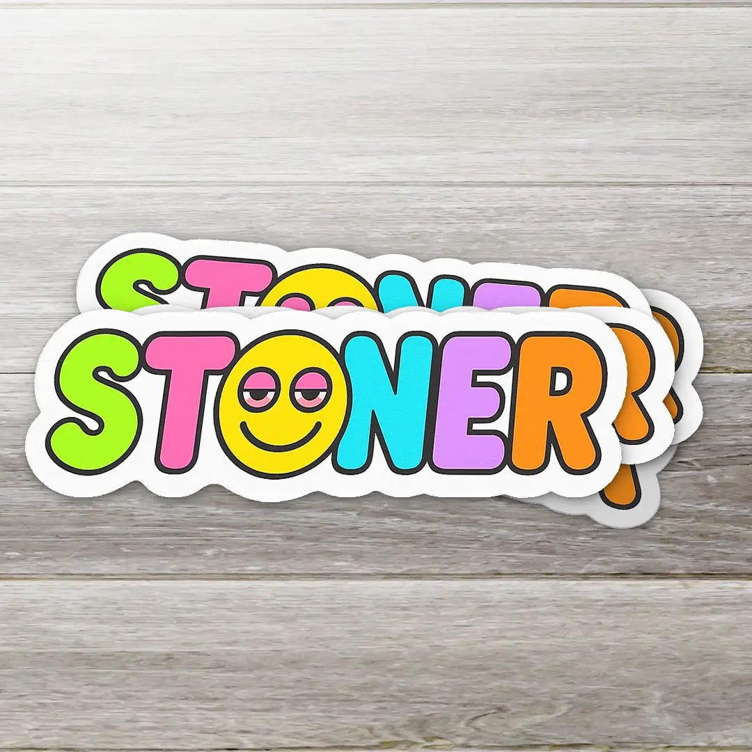 Stoner Smiley Sticker - 2"