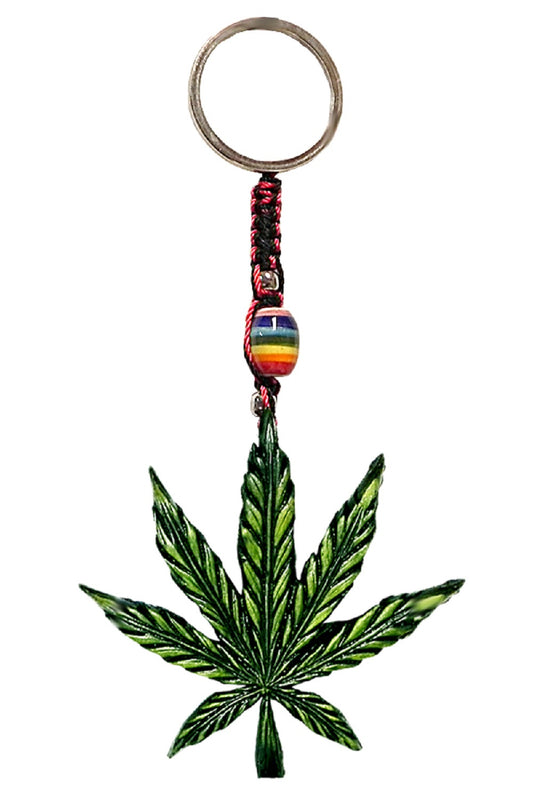 420 Leaf Keychain