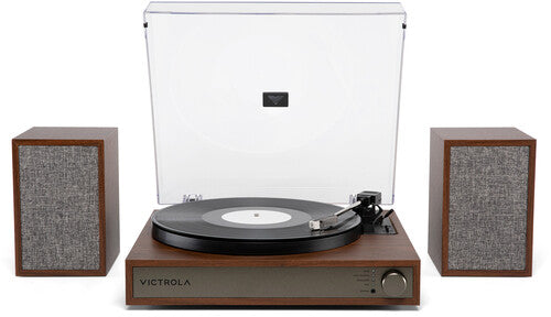 Victrola VTS-1300-WLN Harmony Bluetooth Record Player with Speakers (Walnut)