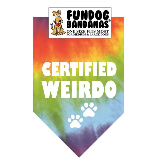 FunDog Bandanas Certified Weirdo Dog Bandana