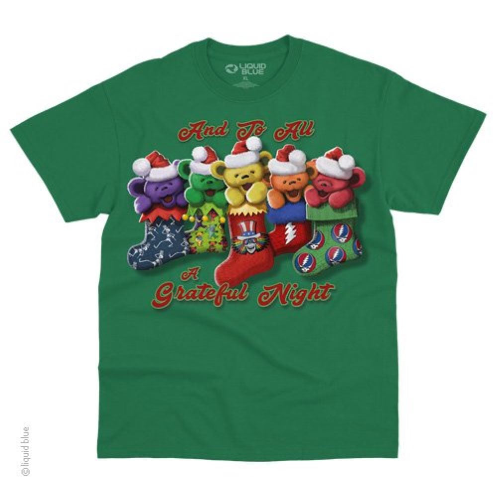 Grateful Dead Christmas Stocking Bears T-Shirt SALE