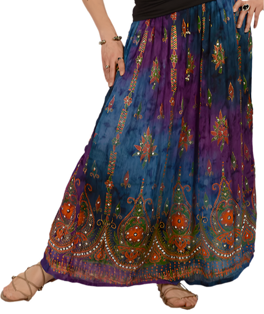 Magic Carpet Ride Tie Dyed Sequined Skirt