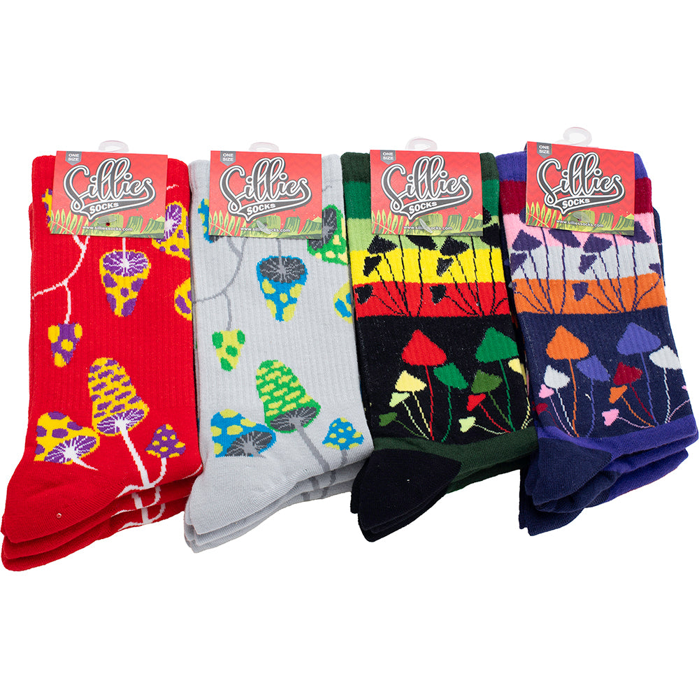 Vibrant Mushroom Socks - Assorted