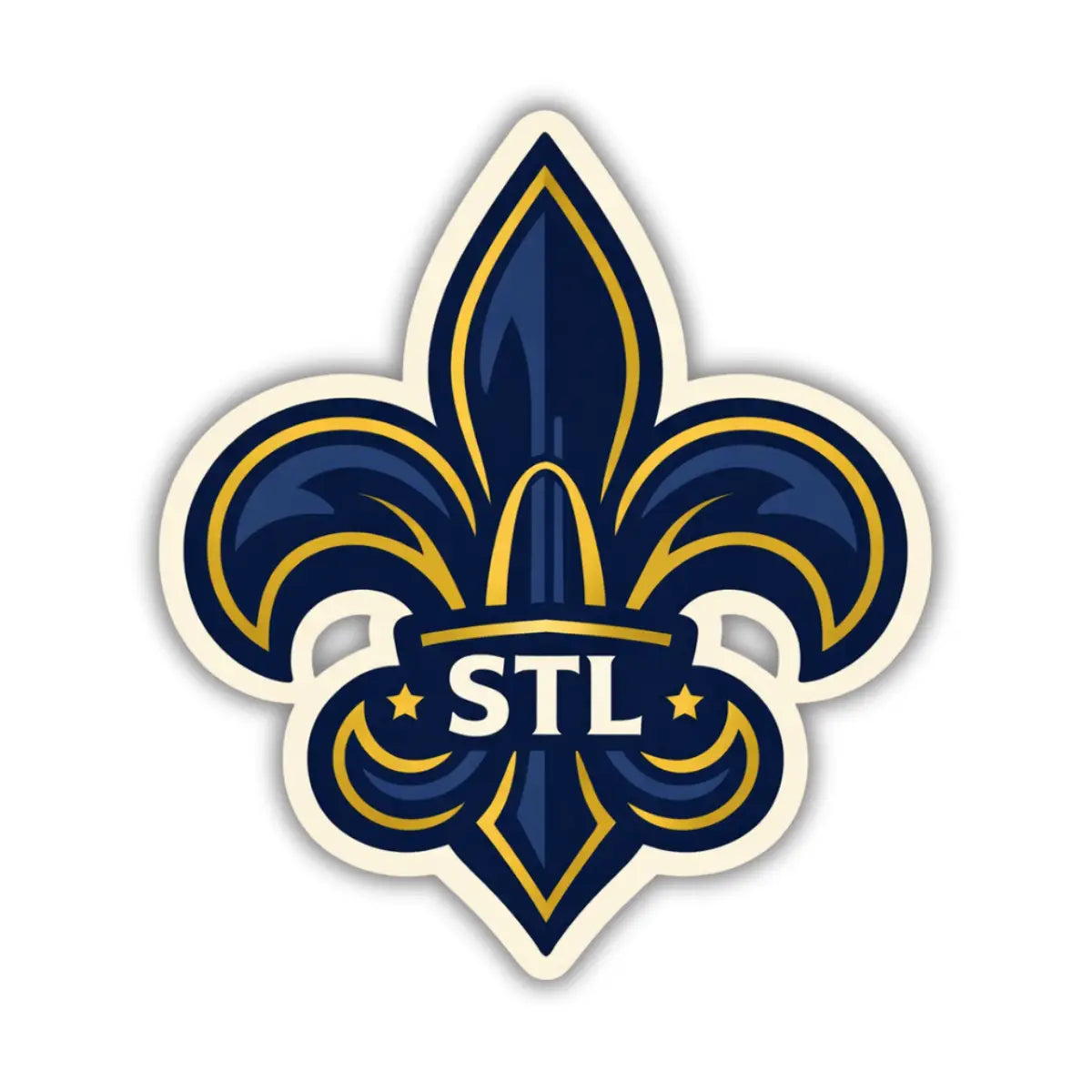 STL Fleur De Lis St. Louis Arch Sticker