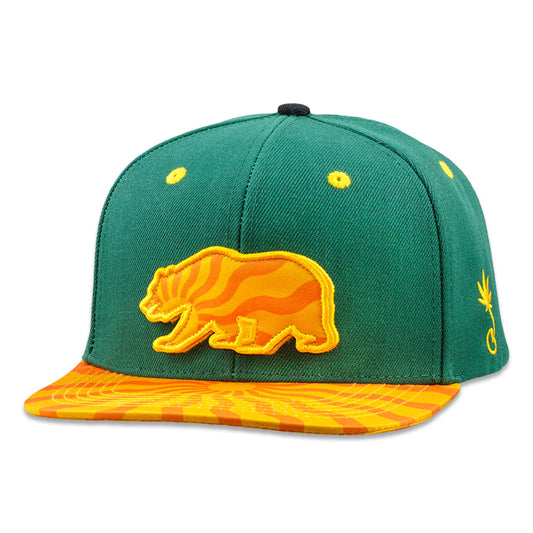 Grassroots California Teapot Removable Bear Green Snapback Hat