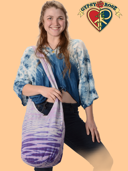 Electric Sky Ombre Tye Dye Cotton Peddler Bag