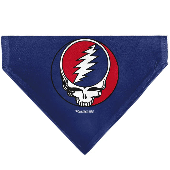 Grateful Dead Steal Your Face Logo Red and Blue Pet Bandana