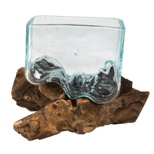 Molten Glass and Driftwood Bowl