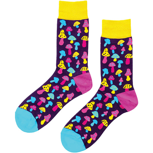 Colorful Mushroom Socks