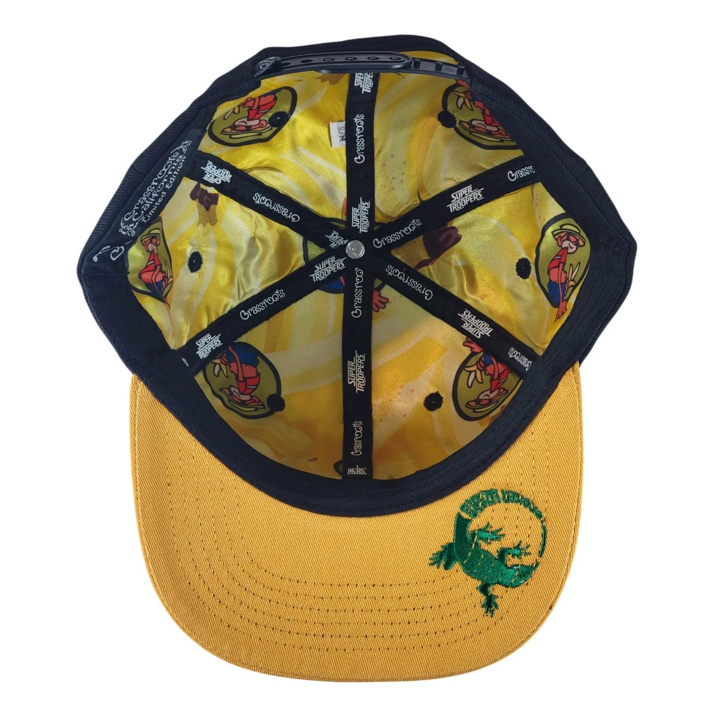 Grassroots California Super Troopers 3 Johnny Chimpo Black Snapback Hat