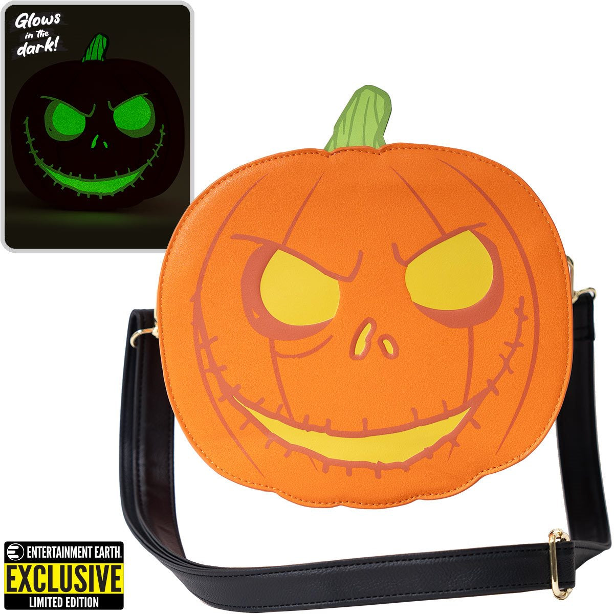 Nightmare Before Christmas Jack-o'-Lantern Glow-in-the-Dark Crossbody Purse - Entertainment Earth Exclusive SALE