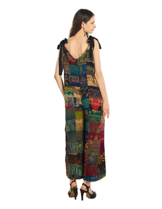 Patchwork Jumpsuit in Assorted Colors and Prints