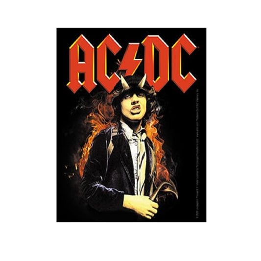 AC/DC Angus On Fire 4"x5" Sticker SALE
