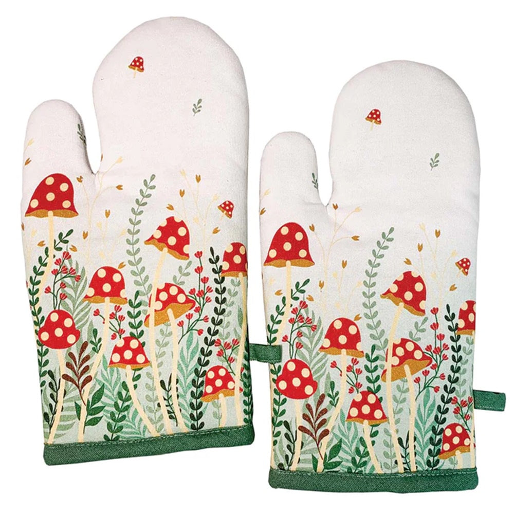 Mushroom Garden Oven Mitt - Pair