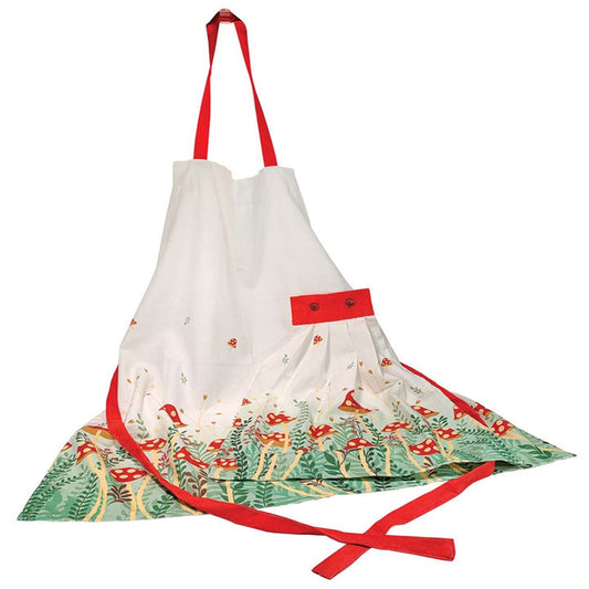 Mushroom Garden Apron With Detachable Towel
