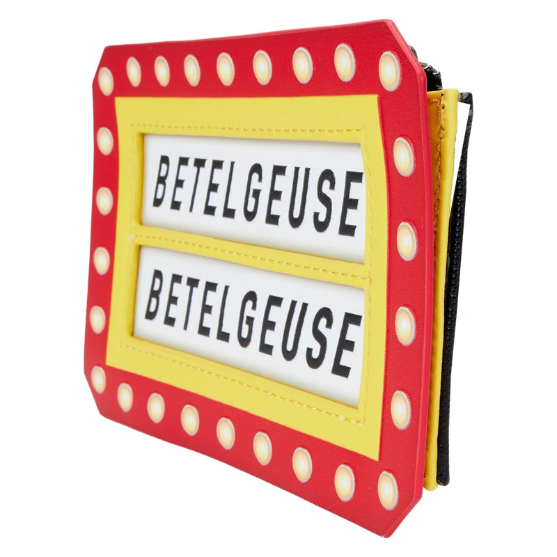 Loungefly Beetlejuice Here Lies Betelgeuse Marquee Glow Large Card Holder
