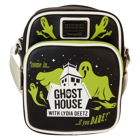 Loungefly Beetlejuice Beetlejuice Ghost House Glow Crossbody Bag SALE