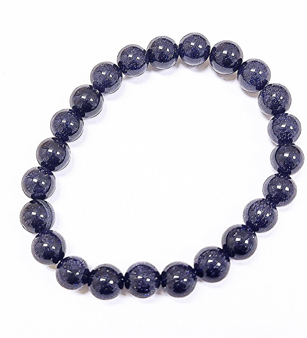 Blue Goldstone Bracelet - 8mm