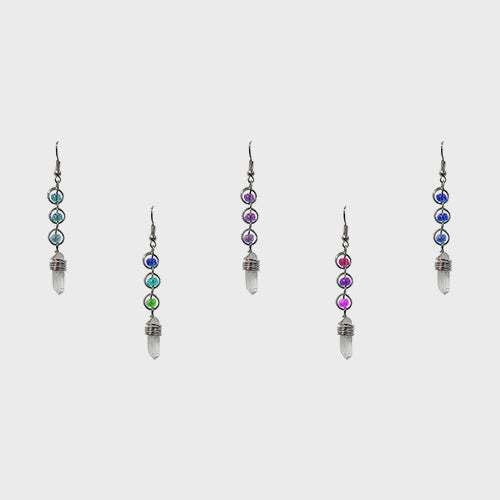 Chain Link Crystal Earrings