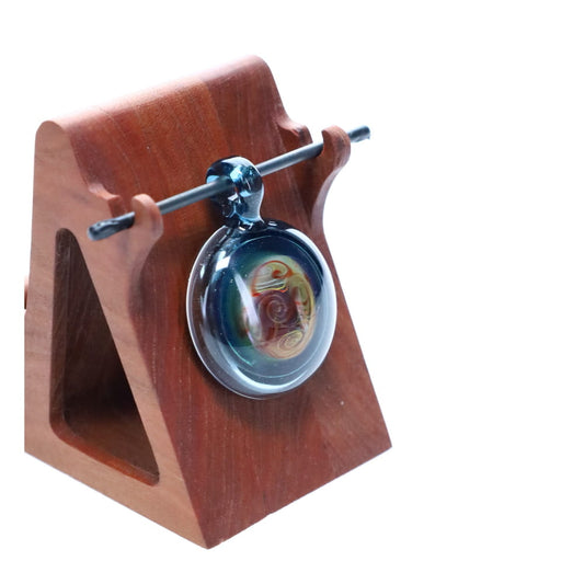Cowboy Glass Blue & Fume Round Pendant
