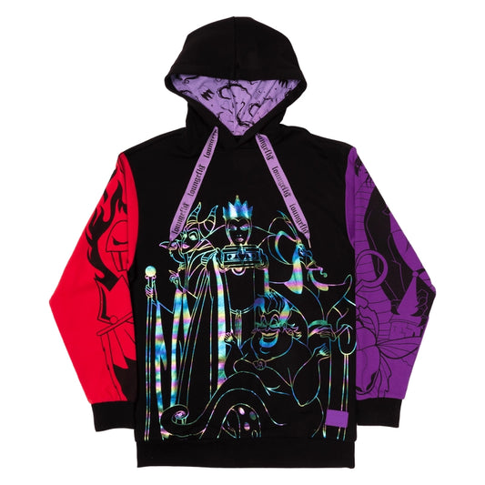 Loungefly Disney Villains Color Block Unisex Hoodie SALE