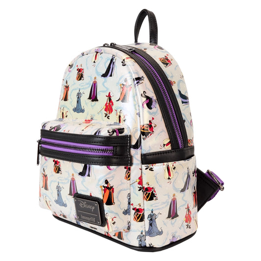 Loungefly Disney Villains Iridescent All-Over Print Mini Backpack