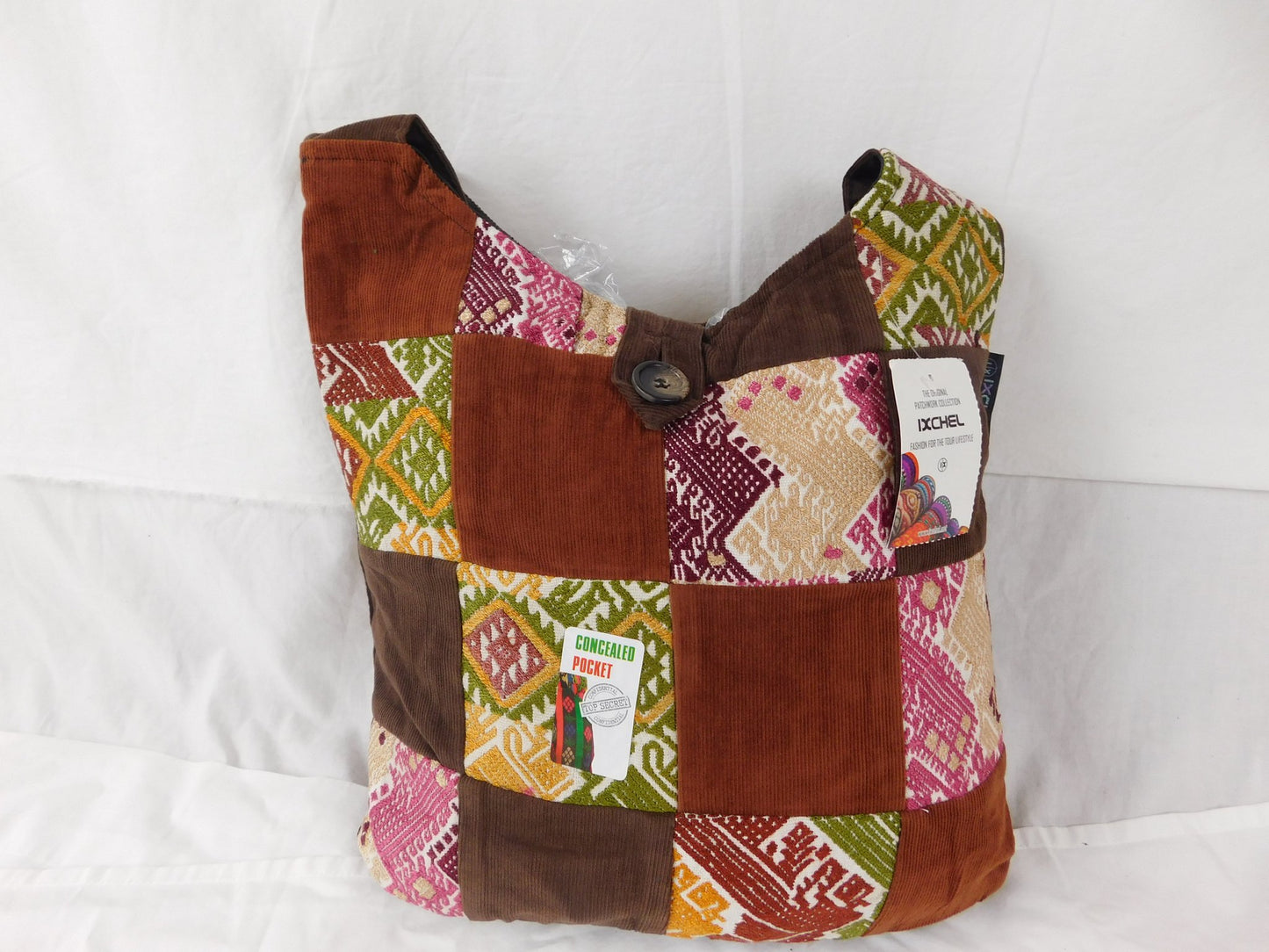 Erika Bag Patchwork Corduroy & Brocade Fabric SALE