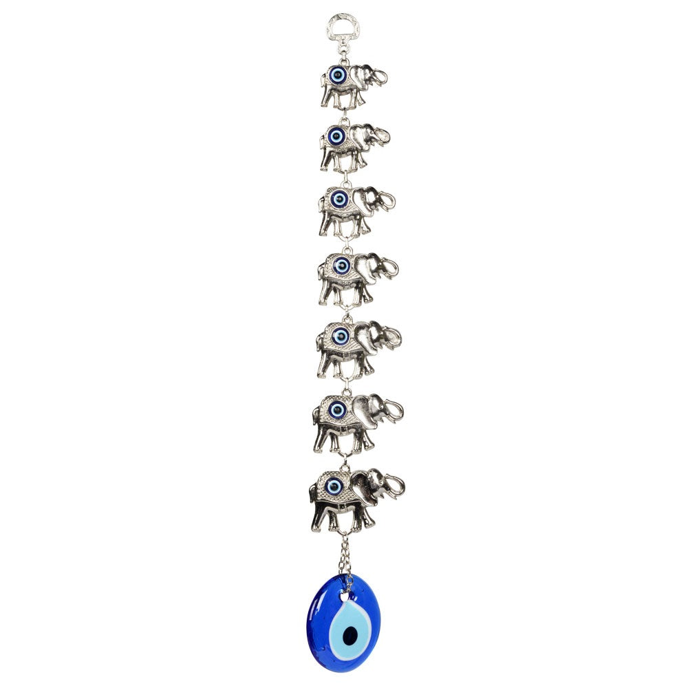 Evil Eye 7 Elephants Wall Decoration
