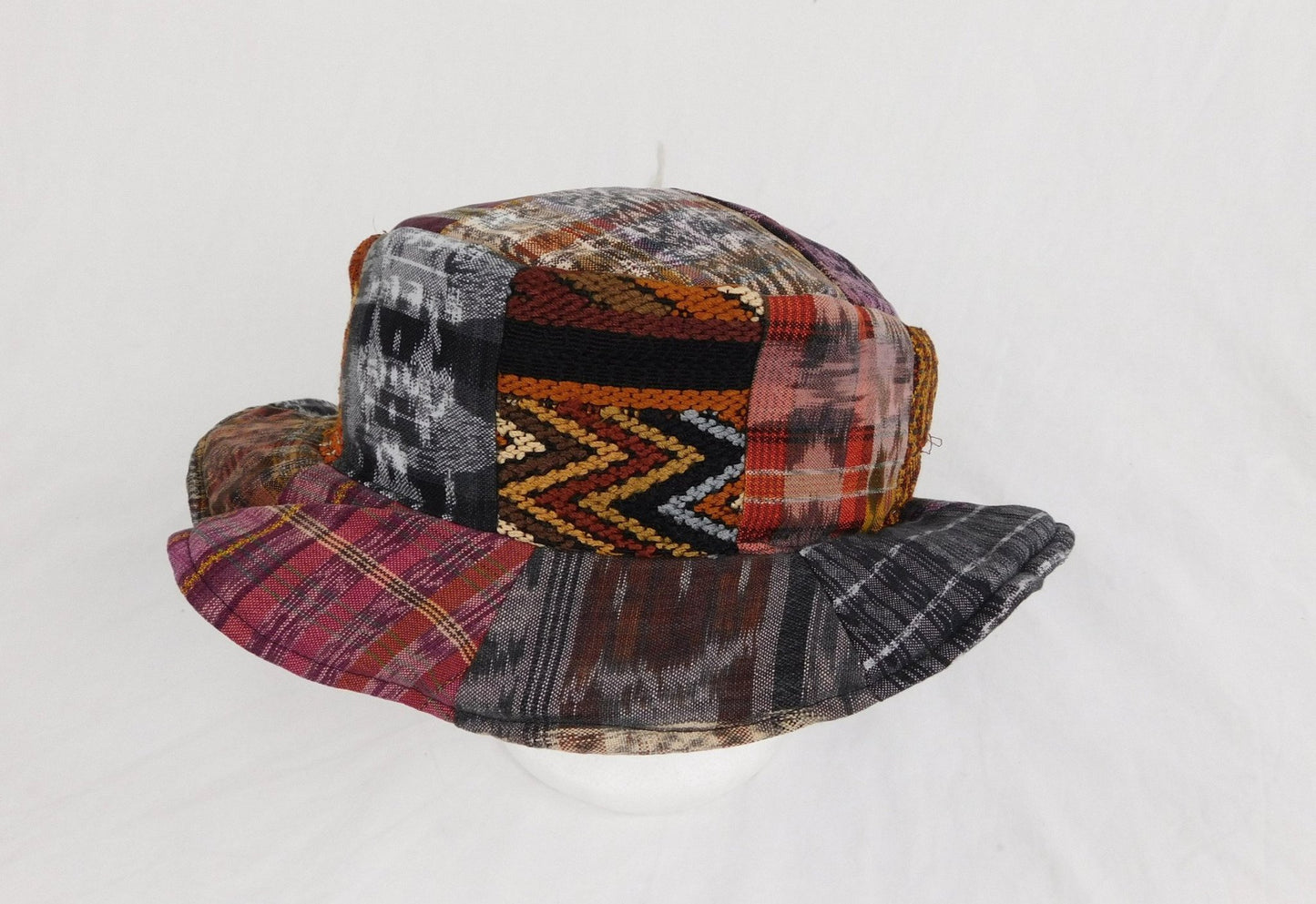 Floppy Patchwork Hat in Hand Made Fabric