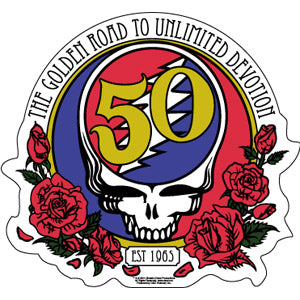 Grateful Dead 50th Anniversary Steal Your Face Sticker SALE