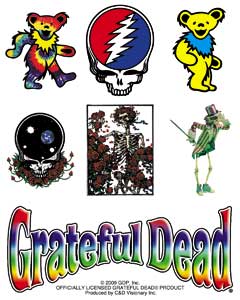 Grateful Dead Assorted Icons Sticker Set