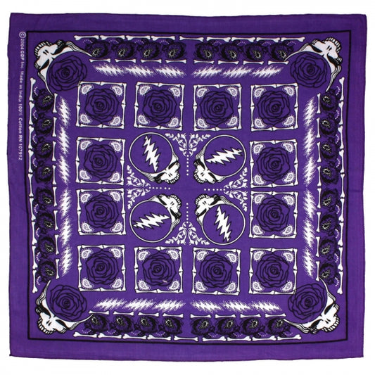 Grateful Dead Bandana Steal Your Face Purple