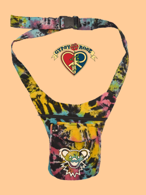 Grateful Dead Bear Face Tye Dye Cotton Hiprider Belt Bag