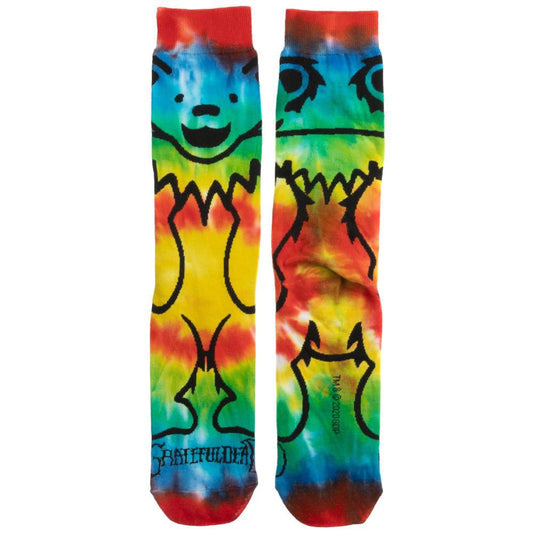 Grateful Dead Dancing Bear Tie Dye Crew Socks