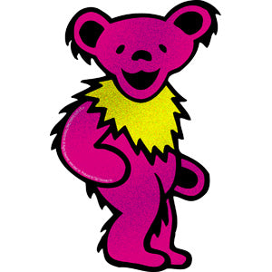 Grateful Dead Pink Dancing Bear Glitter Sticker